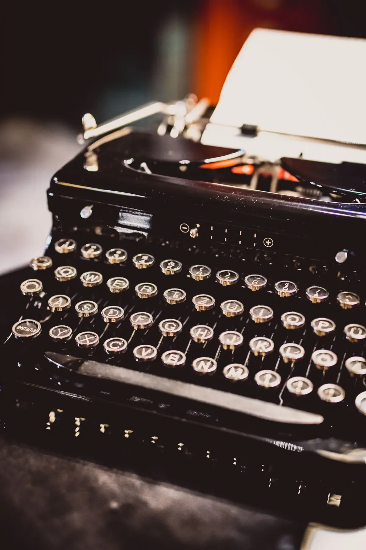 Nahaufnahme einer Schreibmaschine