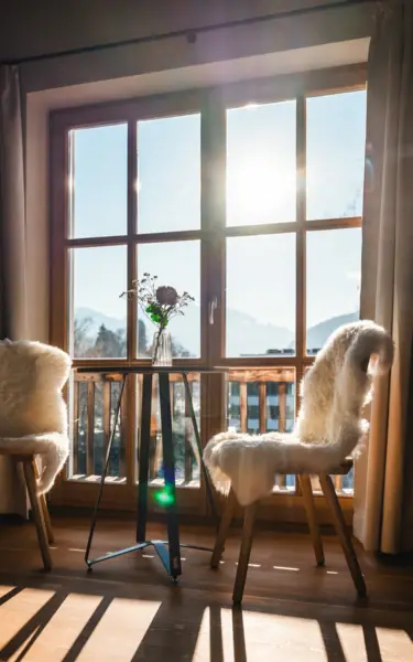 Ein Schlafzimmer mit einem Bett und einem Schreibtisch in einem Hotelzimmer.