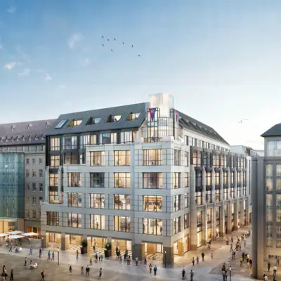 Die Außenansicht vom zukünftigen HENRI Hotel Leipzig.