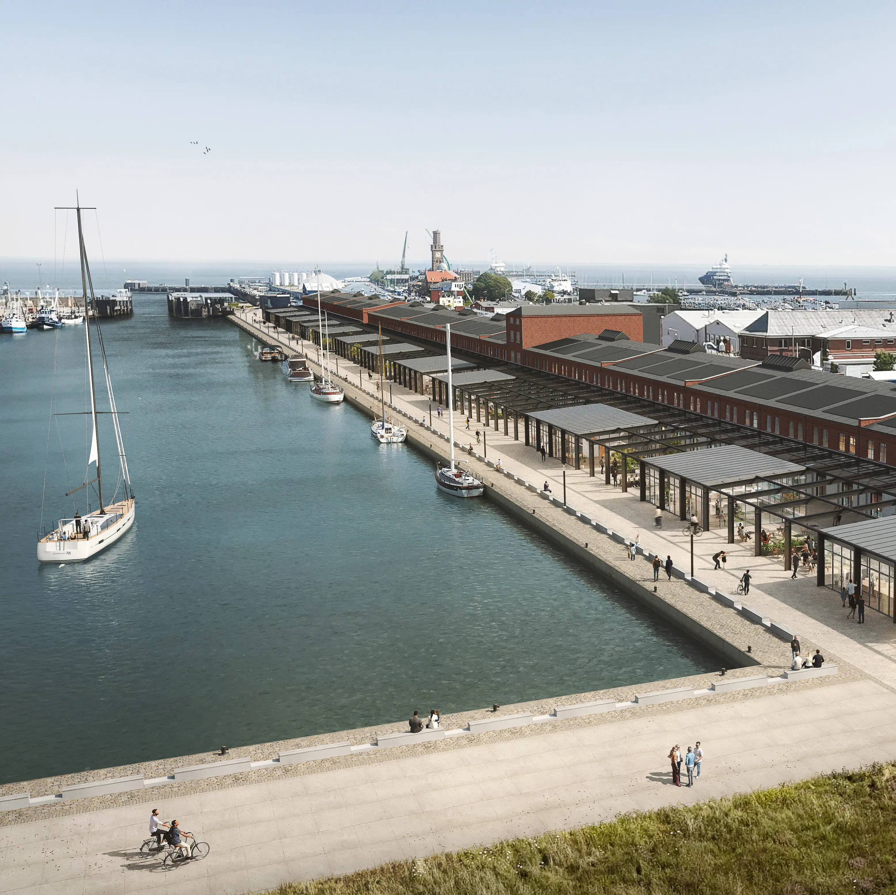 Rendering vom HENRI Cuxhaven Außenansicht.